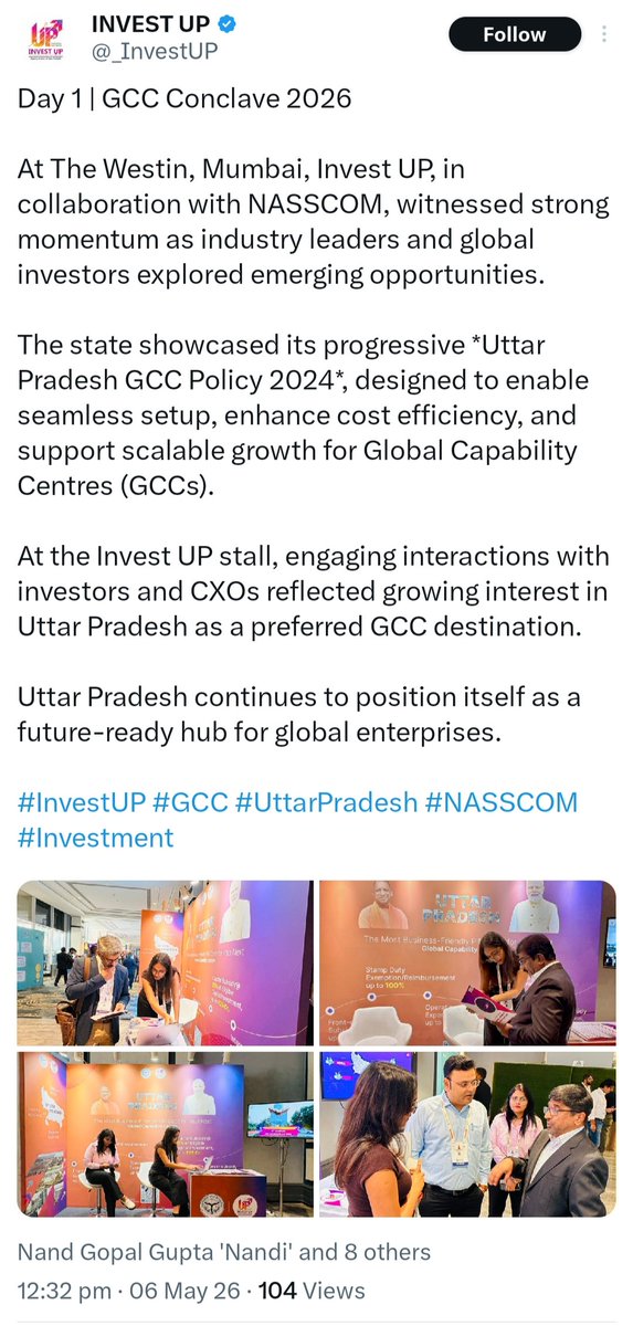 NoidaUpdatesX's tweet photo. Hope to see minimum 5 GCC confirmation 🤞 from GCC conclave in mumbai https://t.co/v4Yw744M8I