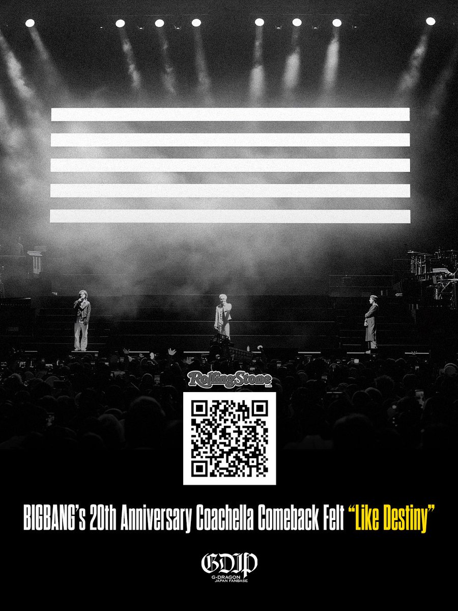 gdragon_japan's tweet photo. BIGBANGが語った20周年の始まりと、これから先の未来。

Coachellaのステージに込めた想い、
ファンへの言葉、
“LEGACY”についての話まで。

Rolling Stone Korea インタビュー。
ぜひ読んでみてください。

https://t.co/HtUoqqR8oK

#bigbang #gdragon #taeyang #daesung #coachella 
@IBGDRGN @Realtaeyang @d_lable