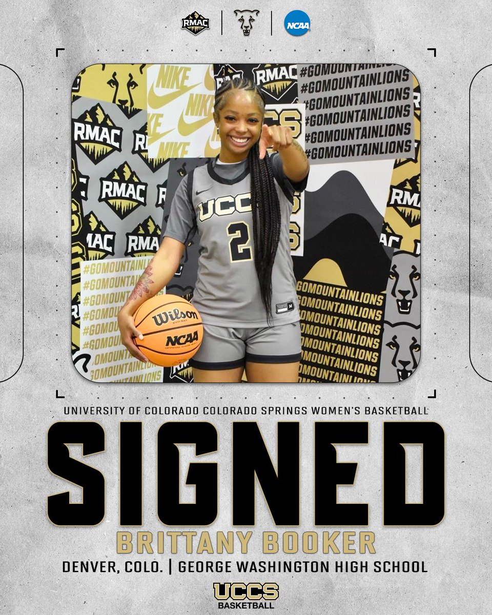 GoMountainLions's tweet photo. Welcome to the @UCCSWBB Mountain Lion Family, @Brittany2Booker!

Brittany Booker (Denver, Colo. /  George Washington High School)

#GoMountainLions https://t.co/dFngonIrHP