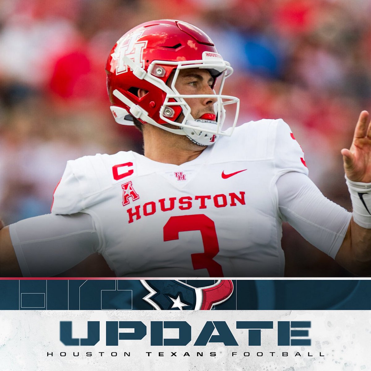 DDelgattoNFL's tweet photo. Former UH QB Clayton Tune is expected to try out with the #Texans at their rookie mini camp. Per @jonmalexander
Tune was the QB when Tank Dell was at UH. https://t.co/ZJwebxpqBr