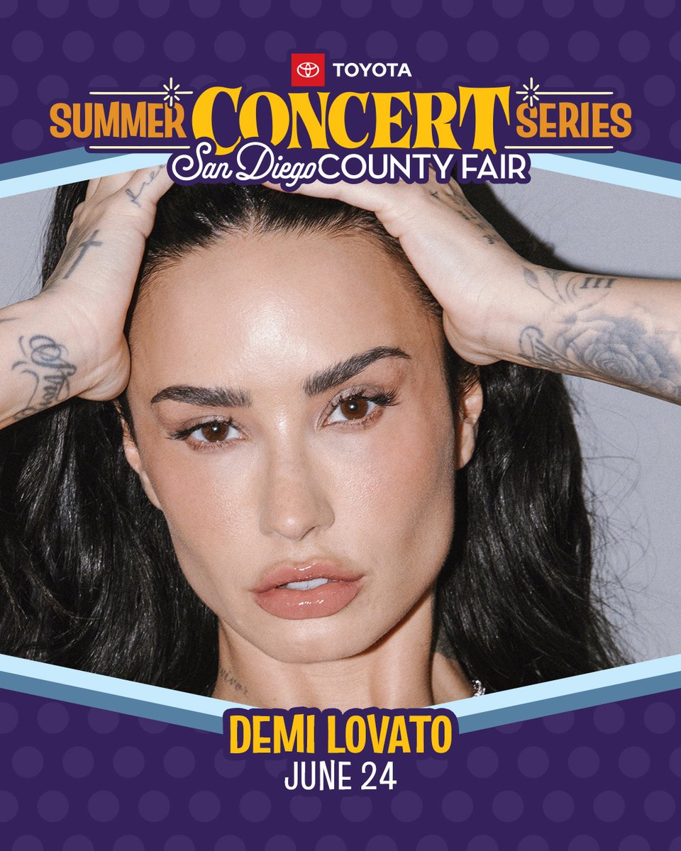 demilovatobr's tweet photo. Demi Lovato se apresentará no Summer Concert Series do San Diego County Fair no dia 24 de junho. 

A grande feira tradicional (e uma das maiores do país) mistura entretenimento, cultura e agricultura. https://t.co/PdWzGYPgsA