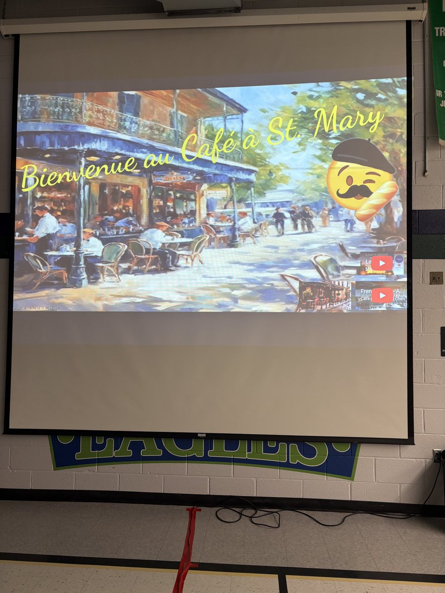 madame_sd's tweet photo. Bon Appetit @StMaryDPCDSB 🇫🇷🥖🇨🇦🥐 Thank you @DP_FSL for your generous grant to help make our French Cafe magnifique 💙🤍❤️ https://t.co/qJy8Z9DGWE