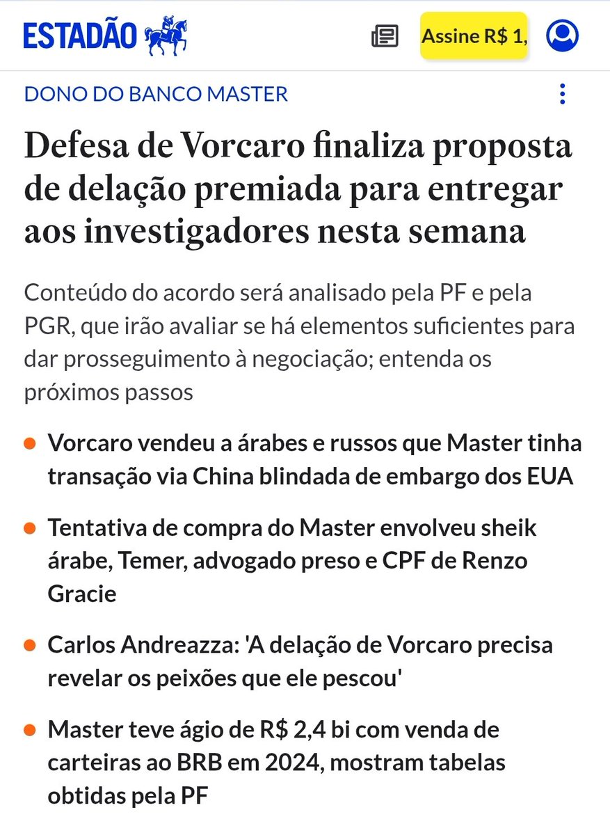 QuebradoB's tweet photo. Como diz o povo "parece que está de lua", a tal delação de Daniel Vorcaro. 

#bancomaster https://t.co/5dXr7psIlA