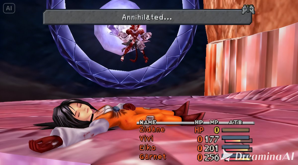 prasetya_j93824's tweet photo. Princess Garnet ガーネット Final Fantasy 9 ファイナルファンタジーIX is Lost and Unconcious at battle game Over Ryona リョナ. I remember i do not use princess "dagger" name. I still name her Garnet not use default name Dagger. I think thats a weird one to see #rpggame #squreenix #fantasygame #playstation