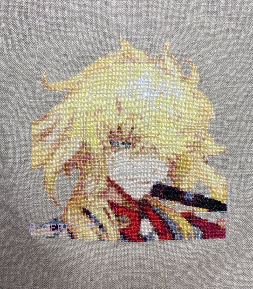 一文字則宗の刺繍、完成しました🪡✨ 約7ヶ月の成果となりました🙌 12