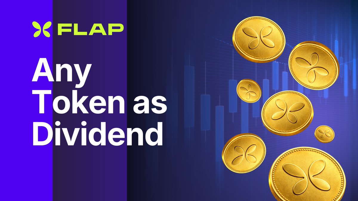 flapdotsh's tweet photo. Flap now supports Custom Dividend Tokens 🦋

Distribute rewards in any asset — stablecoins, memes, bluechips, ecosystem tokens, or your own.

Match incentives with your community to achieve stronger consensus, not a one-size-fits-all model.

Build now 👉 https://t.co/QxwEidkmg4 

Flap 现已支持自定义分红代币 🦋

分红资产不再单一 —— 稳定币, 模因币, 主流资产, 生态代币, 甚至项目自定义代币都供你自由选择。

让激励真正匹配社区，打造专属共识，而不是被单一模型限制。

现在启动 👉 https://t.co/QxwEidkmg4