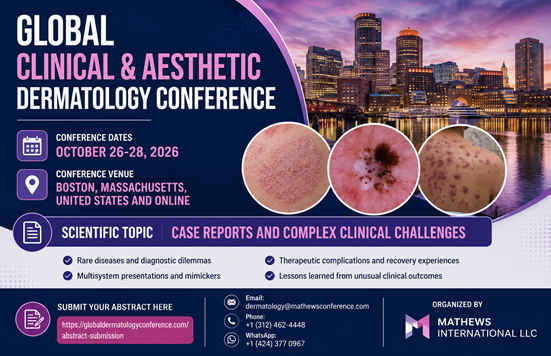 DermaEvent_GCAD's tweet photo. Explore complex dermatology cases at #GCAD2026 🧬
📅 Oct 26–28, 2026
 📍 Boston &amp; Online
✔️ Rare diseases &amp; diagnostics
 ✔️ Clinical challenges &amp; solutions
 ✔️ Real-world case learning
📄 Submit Abstract:
 https://t.co/sxC2qNHEOP https://t.co/kD4zjiuukd