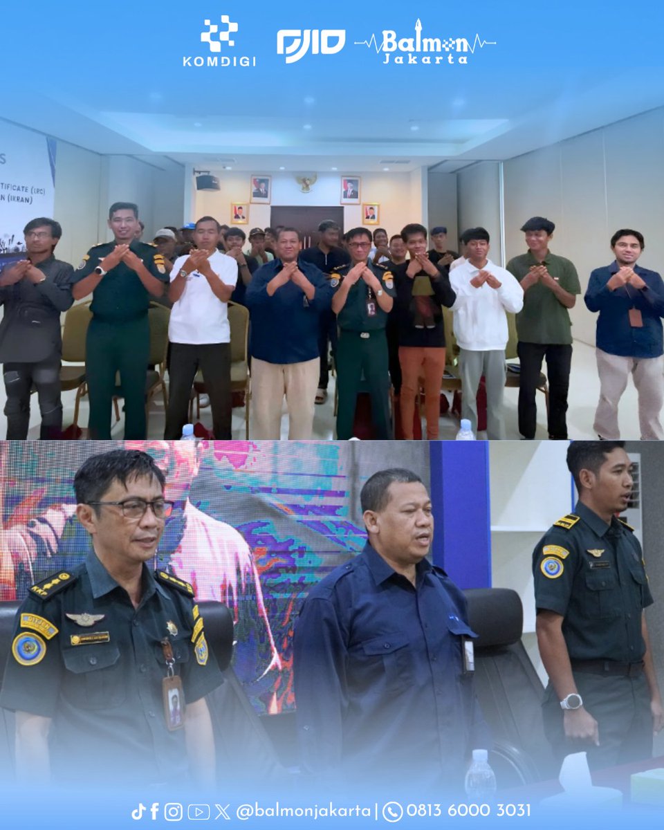 balmonjakarta's tweet photo. Yuk, #SahabatInfradigi terus tingkatkan pemahaman dan patuhi penggunaan frekuensi radio maritim demi keselamatan bersama!

#Bimtek
#balmonjakarta
#ditjeninfrastrukturdigital 
#komdigi https://t.co/Vk6W6niSF0