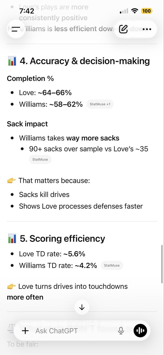 PackerNation2K's tweet photo. @Canaann77 @Peter_Bukowski @LuckyRebel__ Love>Williams in essentially every stat. Played better than Caleb in the playoff game. Threw the same amount of interceptions the entire season as Caleb did in two playoff games. Had a worse OL last year and banged up weapons all year https://t.co/auJEkwBJWU