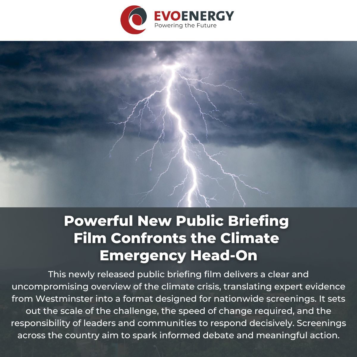 EvoEnergy's tweet photo. The National Emergency Briefing is screening nationwide bringing communities, businesses &amp; decision-makers face-to-face with the climate crisis.

This isn't just a documentary. It's where local action begins. 👇

📍 Find your nearest screening: https://t.co/3wDTXRJ7BD https://t.co/HnfZv0PtGG