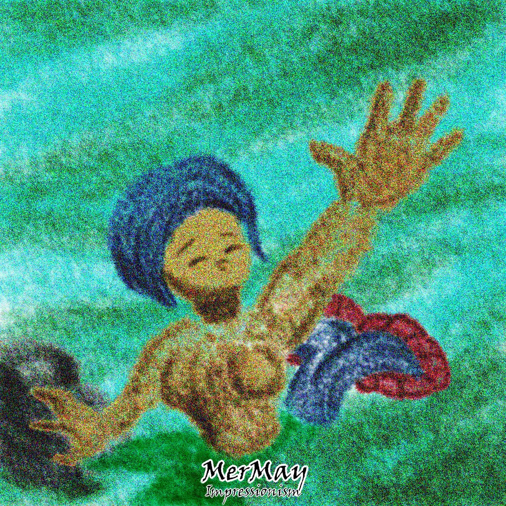 So... impressionism...

There was an attempt. #MerMay2026 #Impressionism