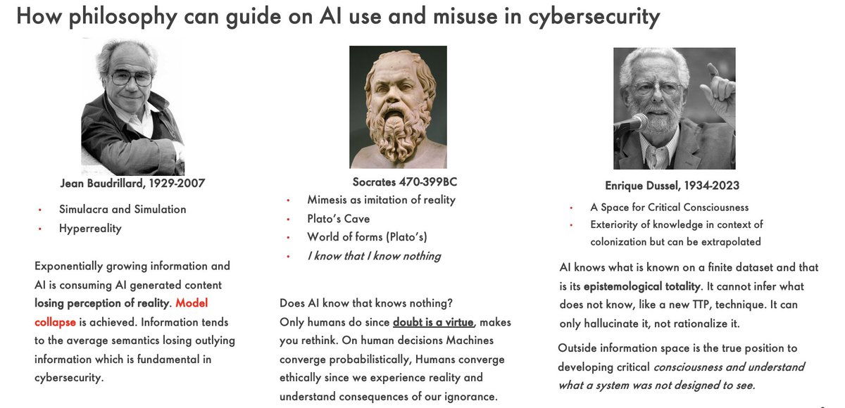 toorandom's tweet photo. Recently I had the opportunity to talk about #AI and philosophy applied to #cybersecurity processes and automations using artificial intelligence.  Here I share some slides. 1/6 https://t.co/au10957heO