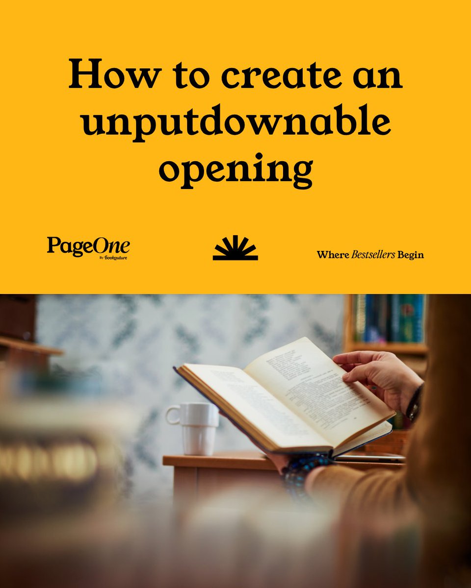 pageonewrites's tweet photo. A strong opening is essential in keeping your reader hooked.

Head to our website to find out how to create an unputdownable opening: https://t.co/lOEkEGa9KG https://t.co/2AR3IvYRmj