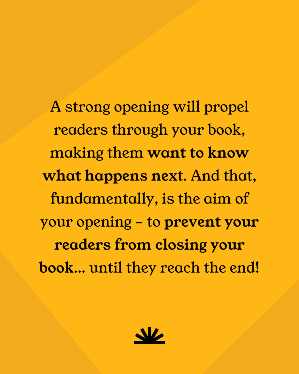 pageonewrites's tweet photo. A strong opening is essential in keeping your reader hooked.

Head to our website to find out how to create an unputdownable opening: https://t.co/lOEkEGa9KG https://t.co/2AR3IvYRmj