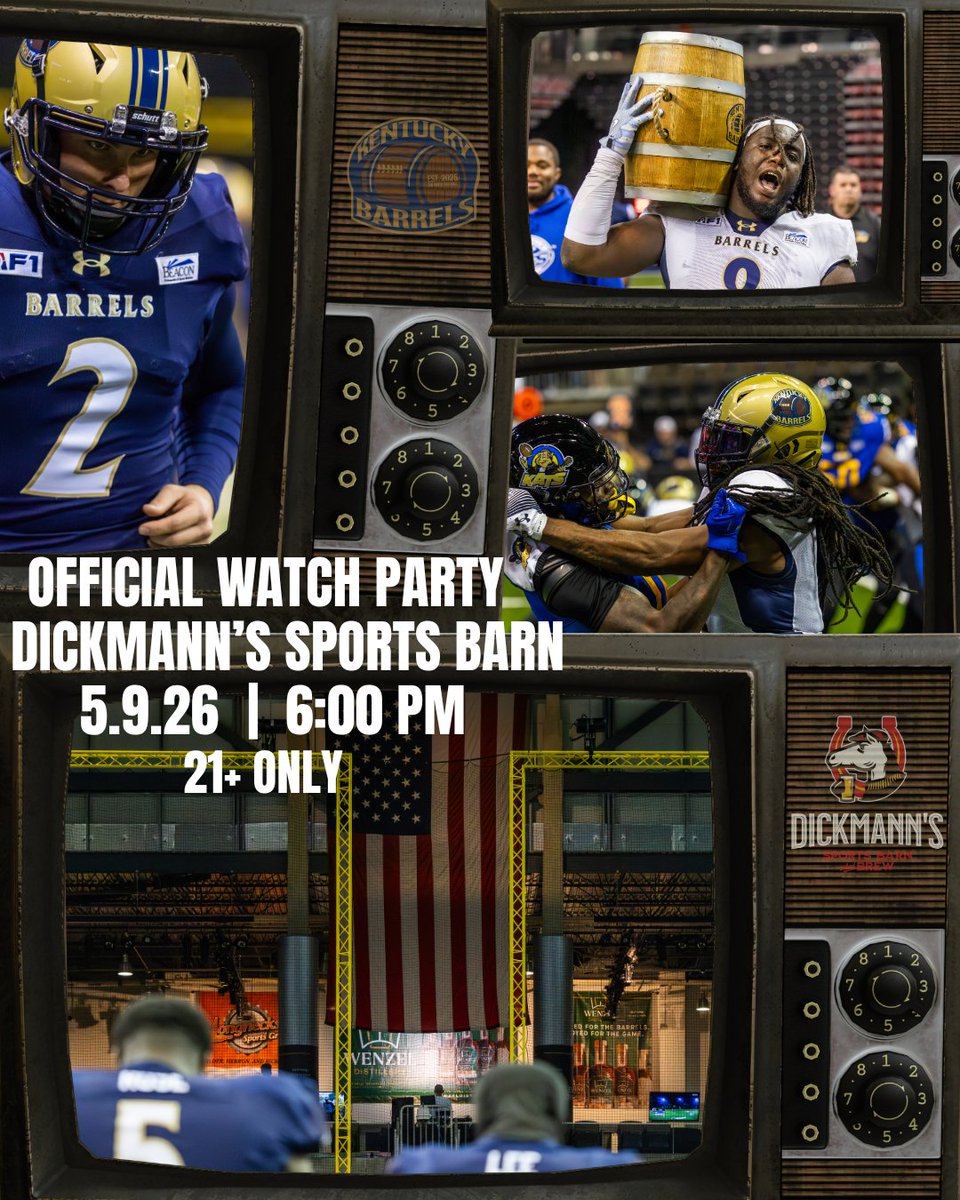 kentuckybarrels's tweet photo. On the road this weekend, swing by Dickmann's Sports Barn for the Official Kentucky Barrels watch party🔥📺

#Barreldown | #Barrelnation | @theTruistArena https://t.co/Xu3ZW8noNF