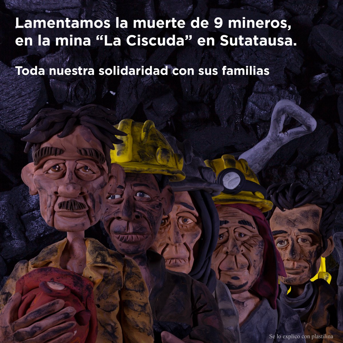 Toda nuestra solidaridad con las familias de los mineros fallecidos en Sutatausa.
