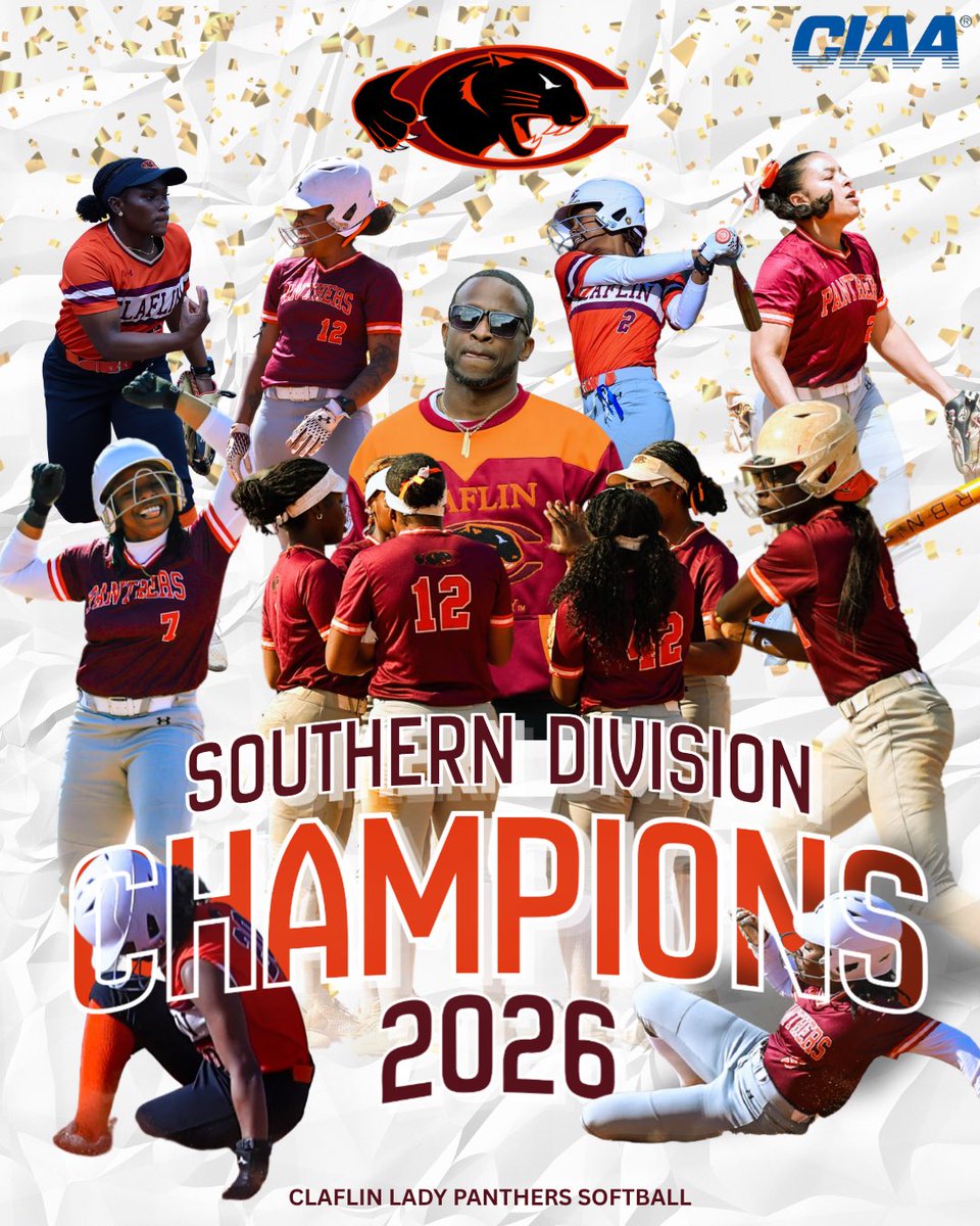 ClaflinSoftball's tweet photo. Back-to-Back CIAA Southern Division Champions 

🐾🧡 https://t.co/1cHU2v1goI