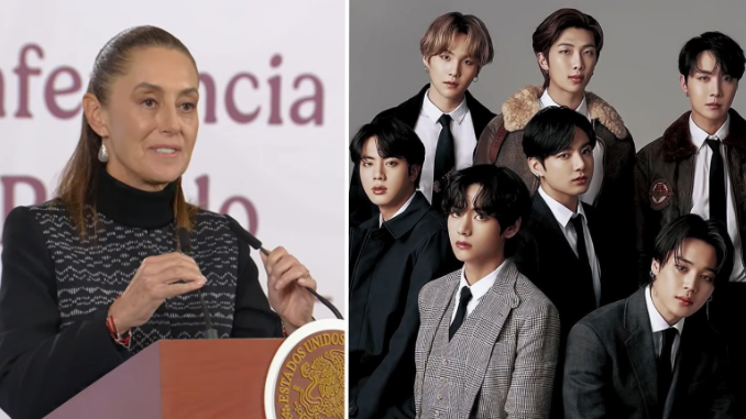 EvolucionDiario's tweet photo. #Entérate 🧐 || Tunden a Sheinbaum por invitar a #BTS 💜🫰a Palacio Nacional 🏦en medio de crisis política 💥
📌Internautas critican que se trata de pan y circo
📌Todo esto en medio del caso Rubén Rocha
📌Fans piden que #novayan
Más información aquí 👇
https://t.co/ZZvGABOWuR https://t.co/zIrQroRNwW