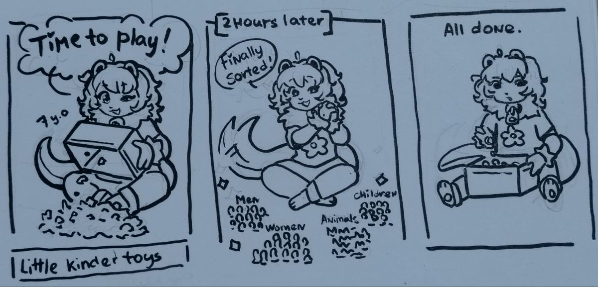 A little lore about me. When I was little, I loved to play like this.

- *pulls out a bunch of small toys*
- *sorts them for 2 hours*
- *puts them back as soon as it's done*