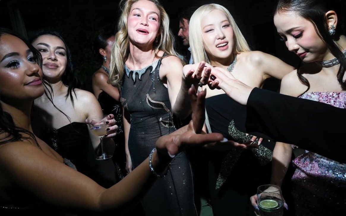 ROSÉ &amp; JISOO with Gigi Hadid, Lena Mahfouf, Charli XCX