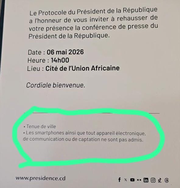 <a href="/StanysBujakera/">Stanis Bujakera Tshiamala</a> C'est ce qui était dit dans l'invitation Tika ba faux bruit
