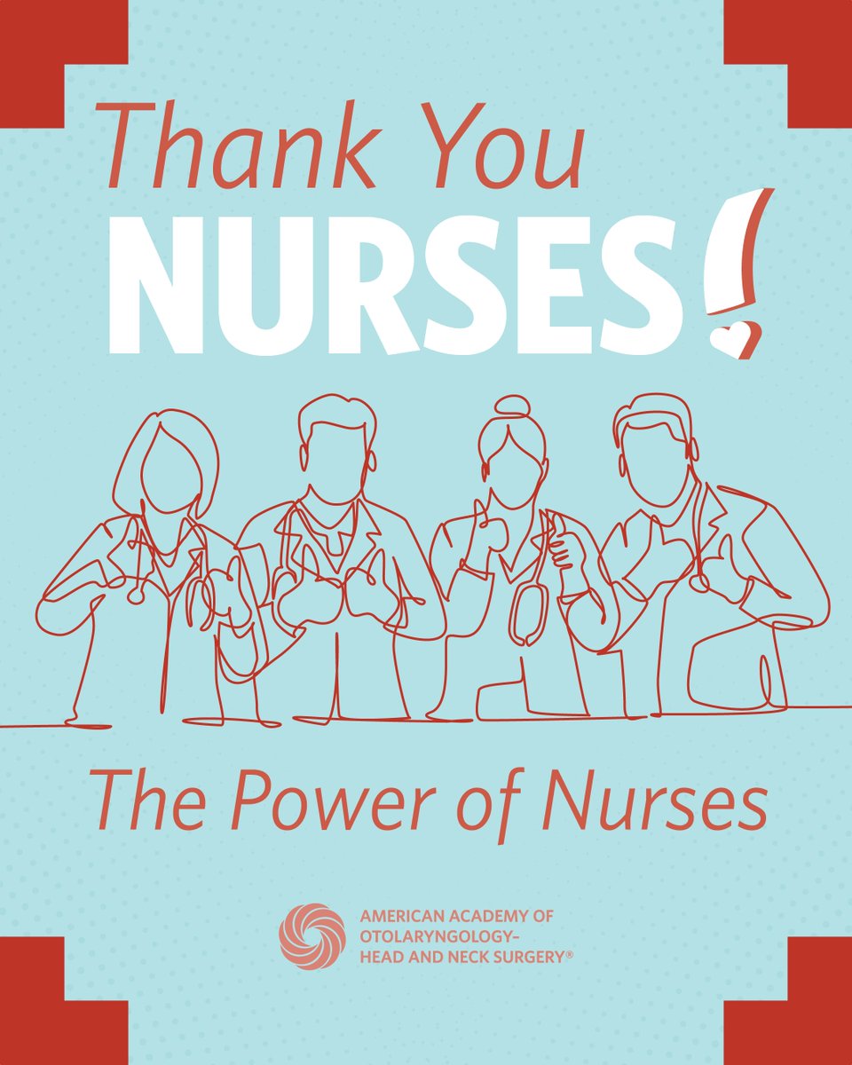 AAOHNS's tweet photo. 💙 This #NursesWeek, AAO-HNS celebrates #ThePowerOfNurses 💙

👩‍⚕️ 5M+ nurses strong
🩺 Compassionate care in action
💪 Leading, advocating, inspiring

Thank you for the impact you make every day. https://t.co/bvwy8RPo8O