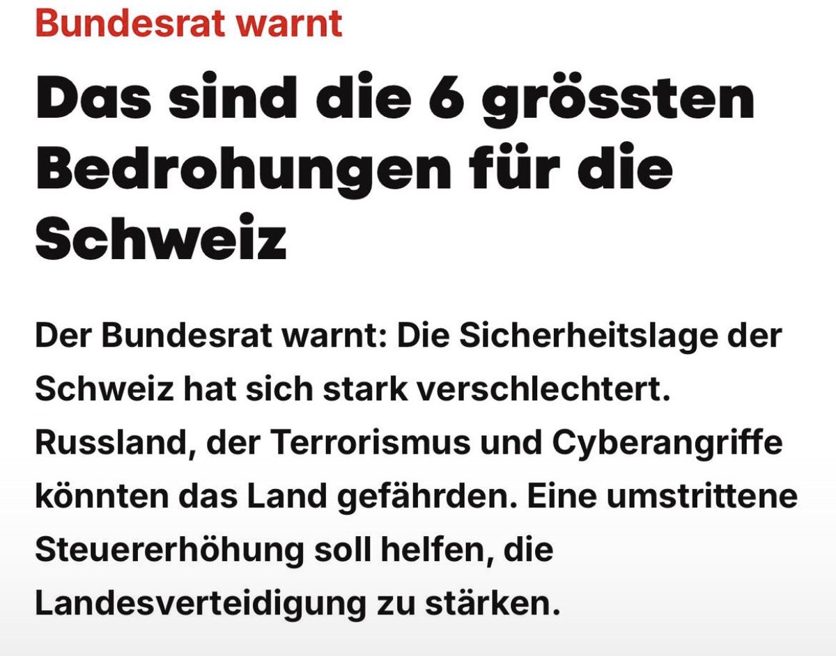 vinyl3data's tweet photo. Man sucht wieder fadenscheinige Gründe, um den Bürger zu melken. Von #Russland geht keine Bedrohung aus. Es ist die #EU, welche die #Schweiz bedroht! Was wir brauchen sind Politiker mit Eiern, nicht Luschen, wie #Pfister, #Jans, #Cassis, Keller-Sutter, Baume-Schneider! #Bundesrat https://t.co/o0DVkm2ESi