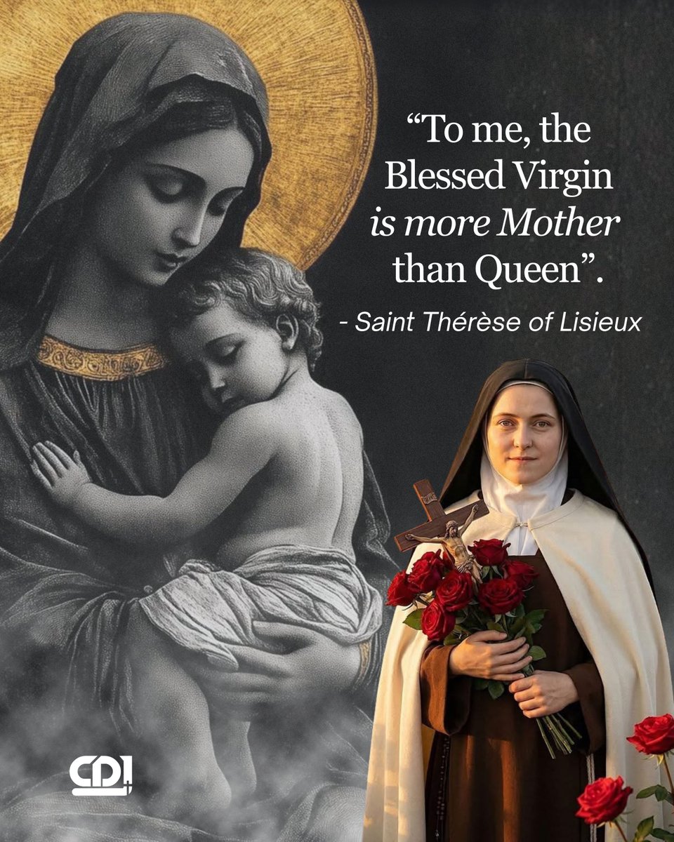 CDJESNE's tweet photo. Sometimes we see Mary as distant, but the saints saw something deeper.
Before being Queen, she is Mother. A Mother who understands, who listens, who accompanies you in the everyday and in the most intimate aspects of your life.
Speak to Mary today, with sincerity. https://t.co/cRA1OnfX87