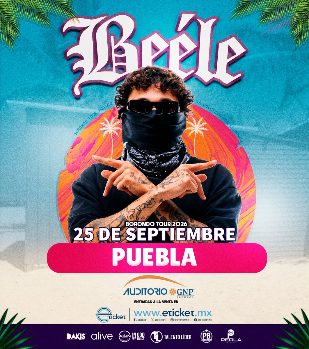 la96_fm's tweet photo. 📣 ¿Están listos para lo que viene?

Por primera vez en la ciudad, reciban a 𝕭𝖊𝖊𝖑𝖑𝖊 🦍
🔥 Guarda la fecha porque no te lo puedes perder🔥
📆 25 de septiembre
🏟️ Auditorio GNP

🎟️ Boletos a la venta a partir del 12 de mayo a las 11 am en:
📍 Taquilla de Auditorio GNP Seguros
📍 Complejo Cultural Universitario Puebla
📍 Auditorio Metropolitano Puebla
📍 Travel Beats
📍 Explanada Malltertainment Puebla
📍 Sanborns Animas y Angelópolis
🌎 https://t.co/jBZbh2hCMI

#beele
#colombia
@bachapromotora 
#BachaPromotora
