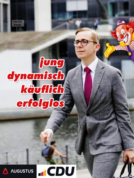Klippenkuckuck2's tweet photo. @BettyCo_Nurse Was für 1 Dummschwätzer! 

Der jüngste Frührentner der CDU... 🥳🤡🤡🤡 https://t.co/4kvlGsdTXc