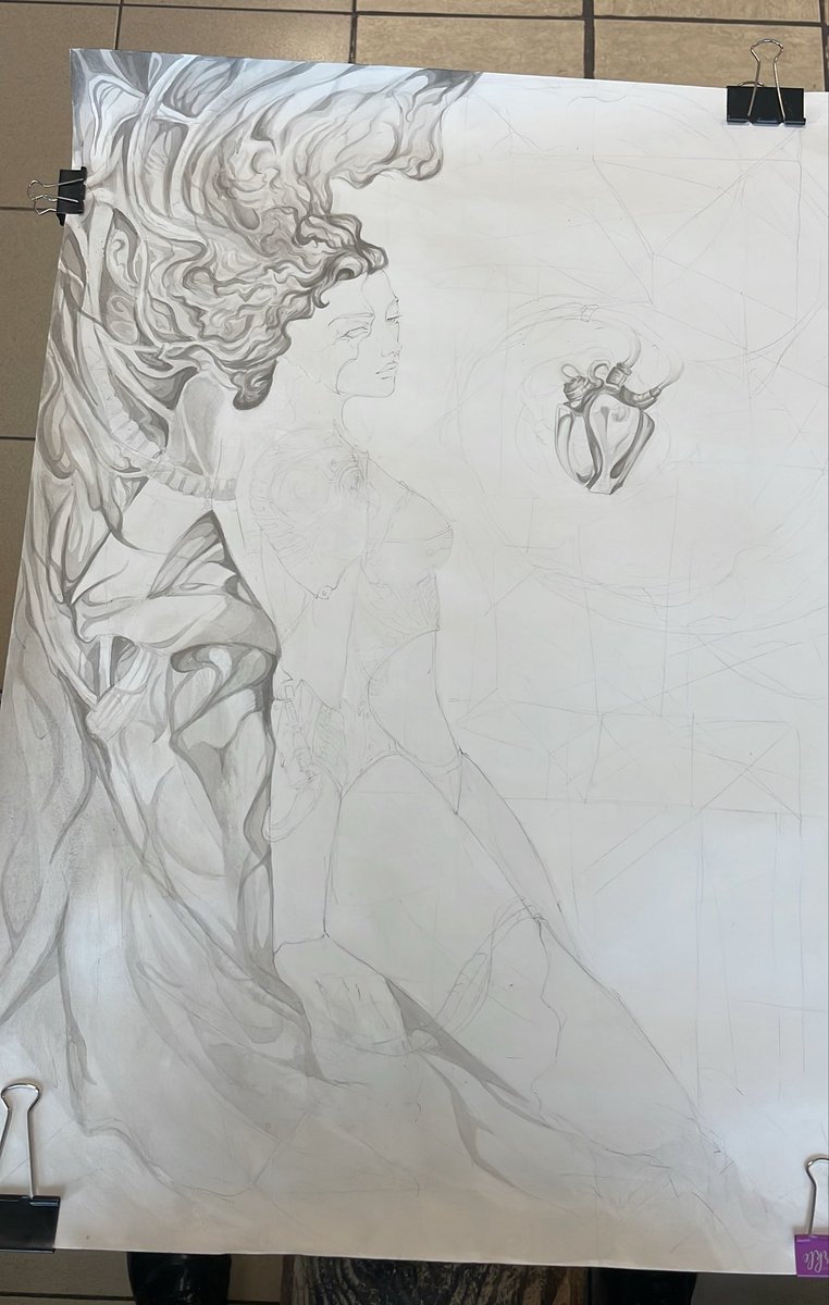 Sylvtf's tweet photo. i forgot to post again, sorry. here's another WIP. it's an old ink drawing i started and never finished 😞 https://t.co/jvFCT8v3HC
