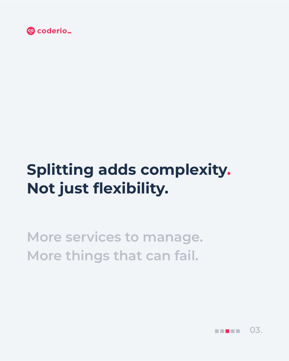 coderio_'s tweet photo. Are you scaling your system… or your complexity?
We shared a new blog breaking down when microservices actually make sense and when they don’t.

✍️ By Andres Narvaez, Solutions Architect.

Read it here 👉 https://t.co/vqsa4Pt1WN  

#softwarearchitecture #microservices #Coderio https://t.co/cnVhVSTLzL