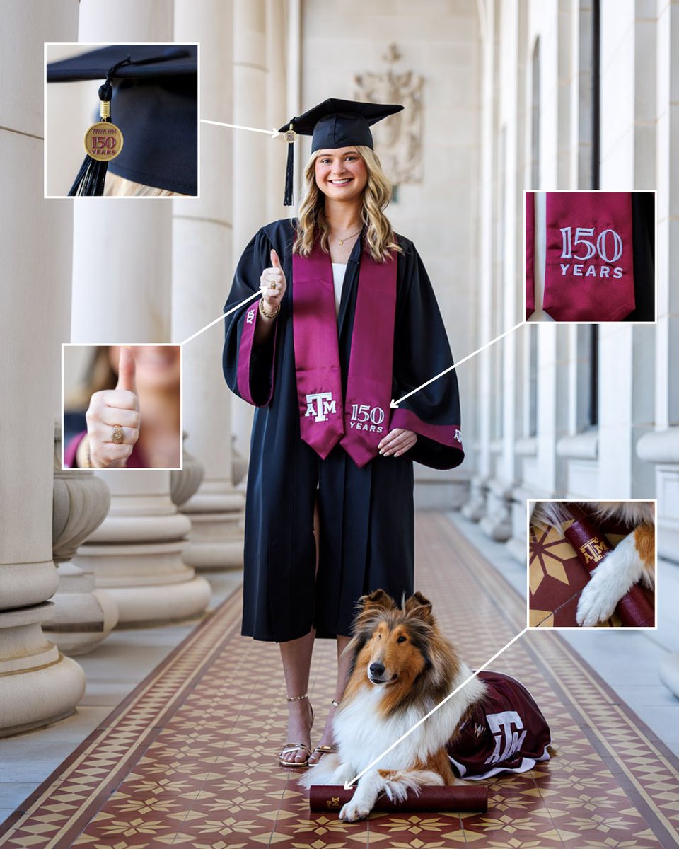 TAMU's tweet photo. Your moment is here, Ags! π
So much has come together to get you to this day, just like every detail of your graduation look. From the cap and gown to the stole and tassel, every piece tells part of your story.
#TAMUgrad https://t.co/RfgiVIr522