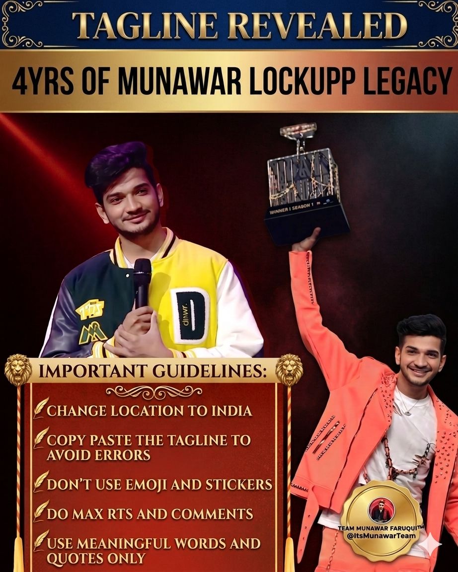 _rajkumar14's tweet photo. Lock Upp wasn’t just a show… it became HISTORY because of Munawar Faruqui 💯
Winner for a reason 🏆
4YRS OF MUNAWAR LOCKUPP LEGACY https://t.co/tZbhyc1zLw