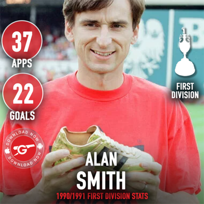 Gunnersc0m's tweet photo. 35 years ago today, @9smudge won the 1990/1991 Golden Boot. https://t.co/fdTWmjDXrl