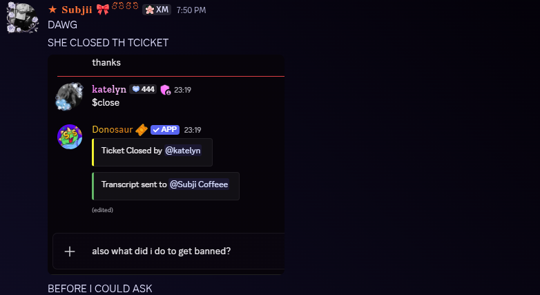 hazeItz2's tweet photo. @Zenuuux could u get in contact with user s7bji on discord by any chance cuz we dont agree with kate and we just getting some nonsense and its getting very annoying (my friend dosent want to get ticket-banned) https://t.co/GkNu7qHCx3