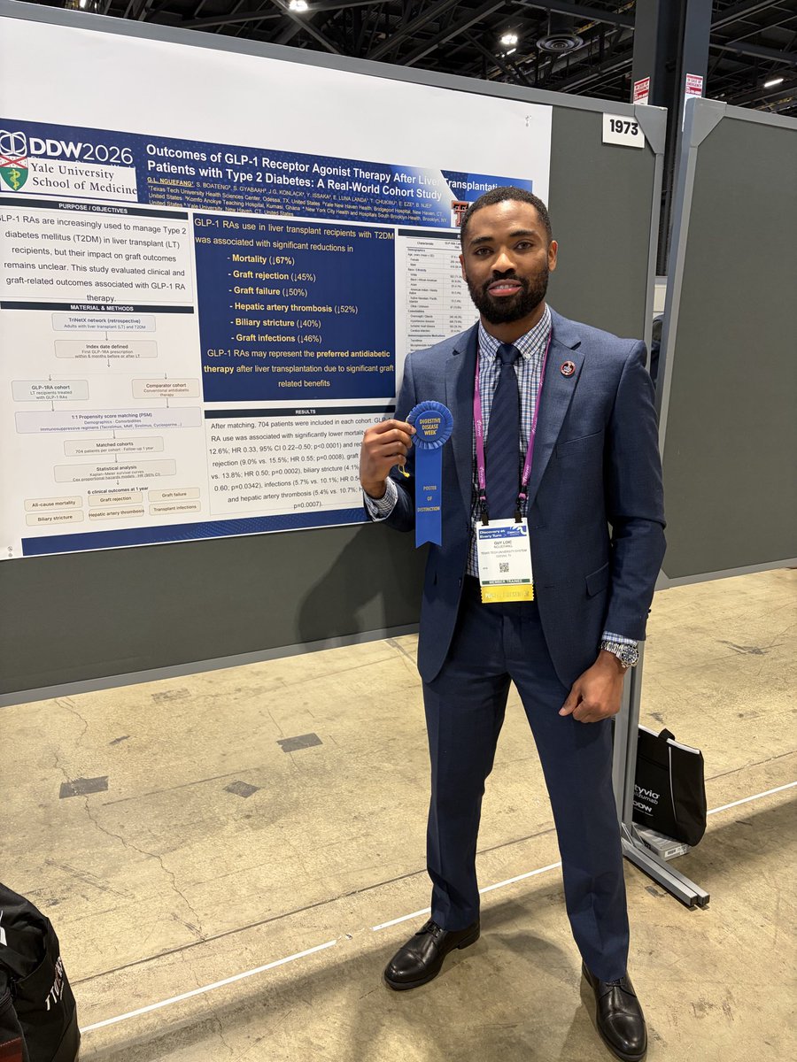 GuyNguefang's tweet photo. Five incredible days at #DDW2026 packed with learning, networking , and memories. Deeply grateful to @basilenjei for the trust and mentorship. Thank you @blackingastro @AAFG_2021 for supporting us.
#Hepatology
#GITwitter
#ABGH
#GI
#ttuhsc https://t.co/HAOfkA4JPC