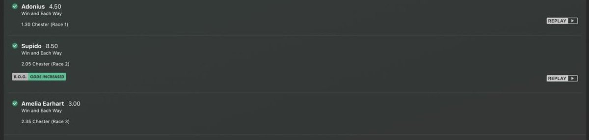 CRHorseRacing's tweet photo. Tipped up a huge 100/1 treble today https://t.co/LK2HARZaGD