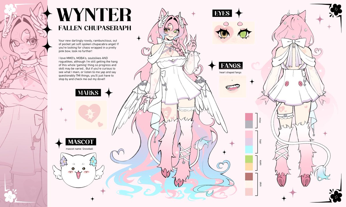 wynseras's tweet photo. I’ve been waiting so long for you to find me, my dove, and here you finally are! Come show me around Earth and what it has to offer, as unfortunately it seems that even god’s favorite princess can be exiled… but no need to dwell on that! I’m just excited to spend more time with you! ₍₍⚞(˶>ᗜ<˶)⚟⁾⁾

Design: @quo0ochi 
Model Art: @gentlepawa

LGBTQ+, POC & ND safe space!! This cutie chupacabra is a Puerto Rican lesbian with AuDHD, so no bigotry or harassment of any kind will be tolerated!! I’m also anti-AI, pro communism, pro human rights & pro bodily autonomy in general, in case you’re making sure I’m decent (rightfully so! Research the people you support!!!) cause you can’t be too careful 〜⁠(⁠꒪⁠꒳⁠꒪⁠)⁠〜

If you wanna catch my streams, turn on my post notifications or better yet, join my discord! 🔗’s for socials will be in the comments below!! ( ꈍ◡ꈍ)

#VTuber #ENVTuber #FFXIV #LeagueOfLegends #FinalFantasyXIV #Twitch #Streamer