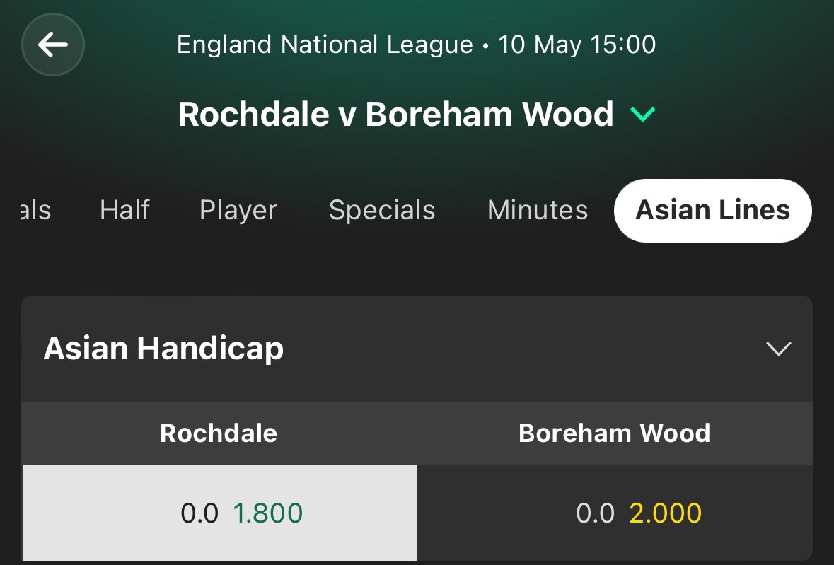 MWValueBets's tweet photo. Free bet⬇️

🏴󠁧󠁢󠁥󠁮󠁧󠁿Rochdale v Boreham Wood
➡️Rochdale 0.0 AH (1.8) 1u
📆10/05/26 https://t.co/amemeSxvxc