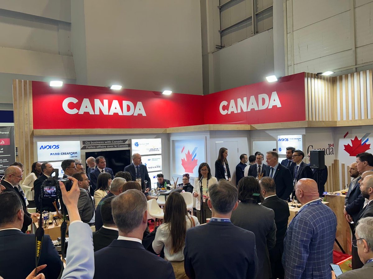 CanEmbTurkiye's tweet photo. Canada is pleased to host an official reception at #SAHA2026, bringing together defence and aerospace industry leaders from Turkiye and around the world. https://t.co/9oxopWIFkY