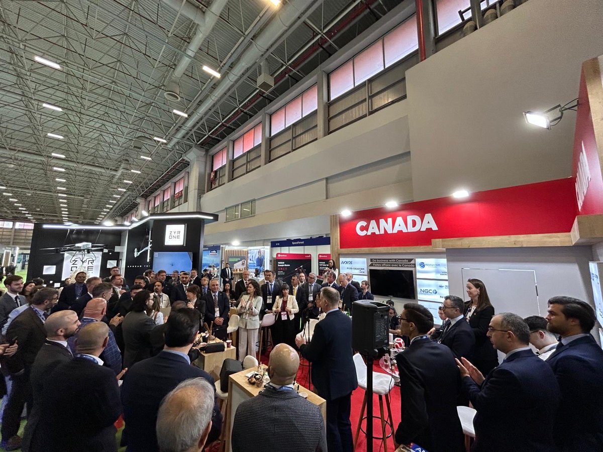 CanEmbTurkiye's tweet photo. Canada is pleased to host an official reception at #SAHA2026, bringing together defence and aerospace industry leaders from Turkiye and around the world. https://t.co/9oxopWIFkY
