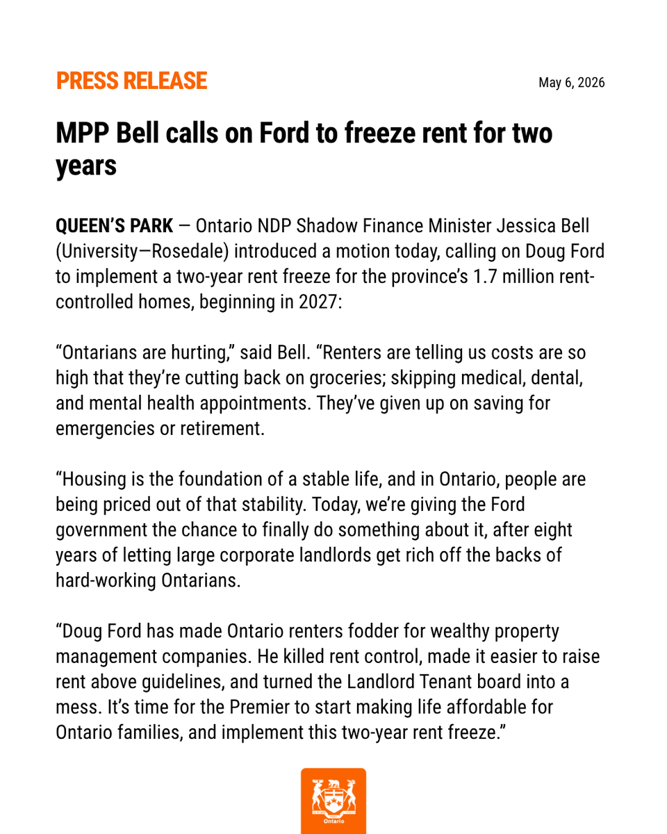 Ontario NDP tweet media