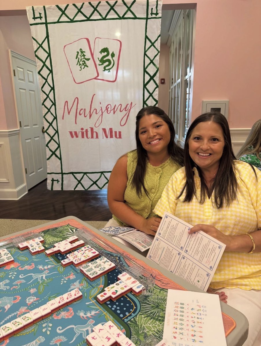 PhiMuFoundation's tweet photo. The Kappa Mu Chapter at Georgia Southern University recently hosted a creative fundraiser in support of Phi Mu Foundation, “Mahjong with Mu.” https://t.co/u3HHjqJAW6
