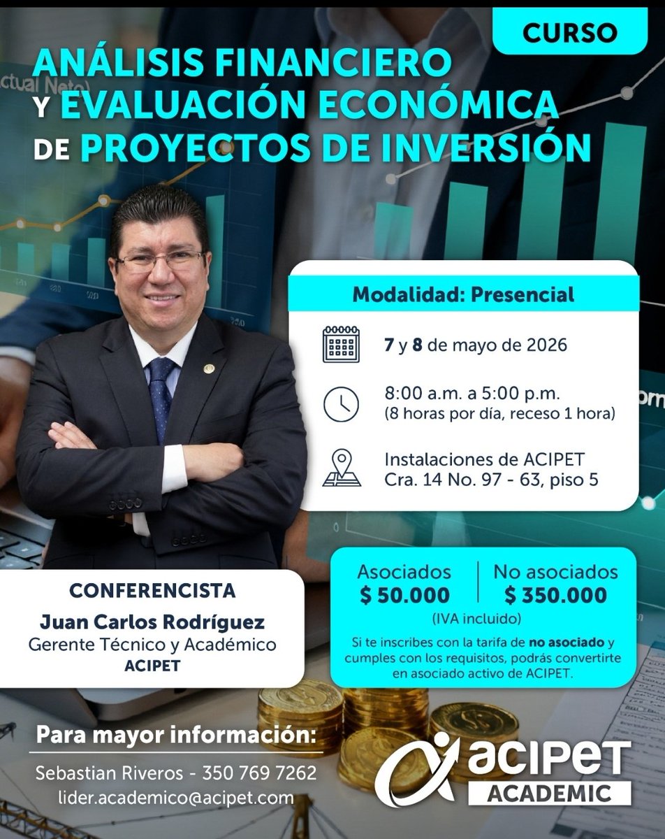 jukare's tweet photo. Estimados todos, mañana arrancamos una jornada académica para que compartamos el conocimiento en @Acipet_CO https://t.co/6B76zsxnAQ