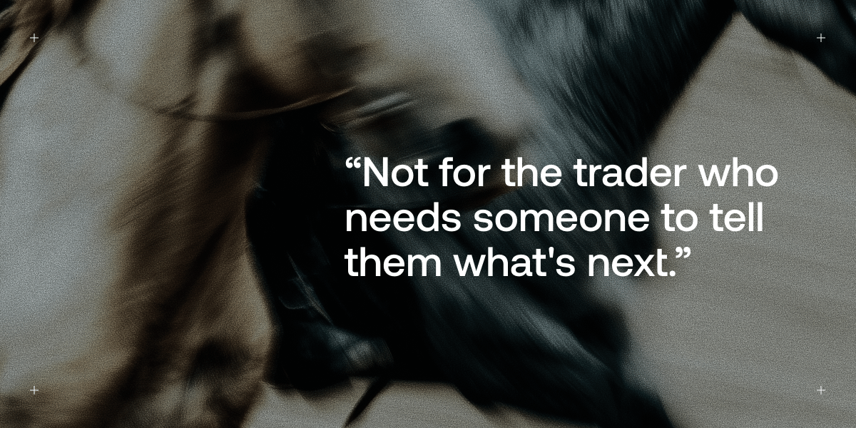 jtx_trade's tweet photo. Not For Everyone.

Not for the trader who needs someone to tell them what's next. https://t.co/R1qw2MvwCa