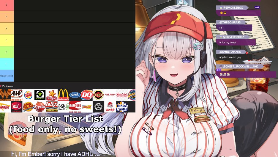 🔴 LIVE
It's burger tier list time! Remember, I'm right and you're wrong! 🍔🍔🍔
