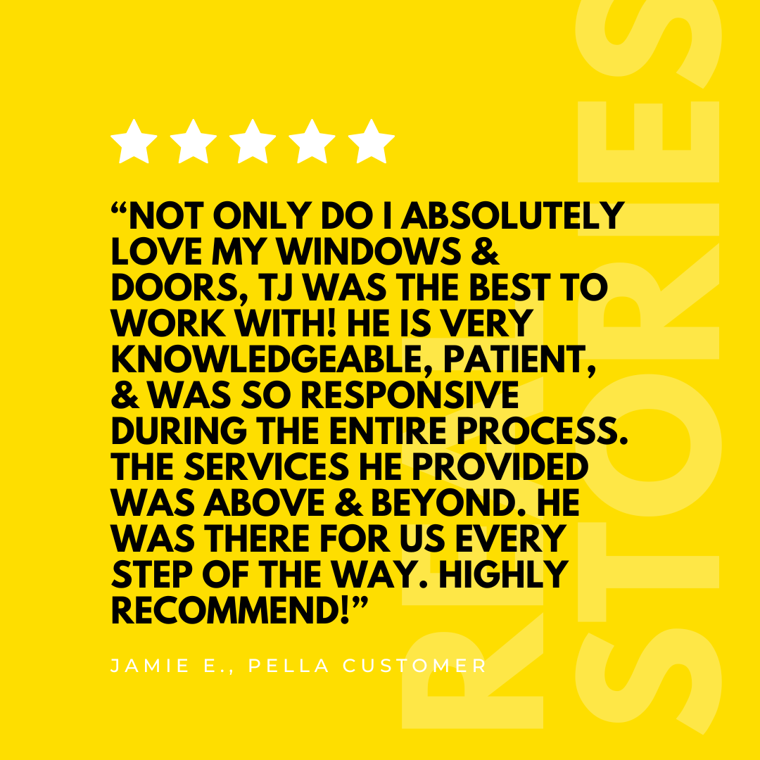PellaWisconsin's tweet photo. “Highly recommend!” ⭐⭐⭐⭐⭐

From consultation to installation, our team is here to help make your window &amp; door project seamless from start to finish. 👏

#PellaWindows #HomeImprovement https://t.co/wskfSQf6U4