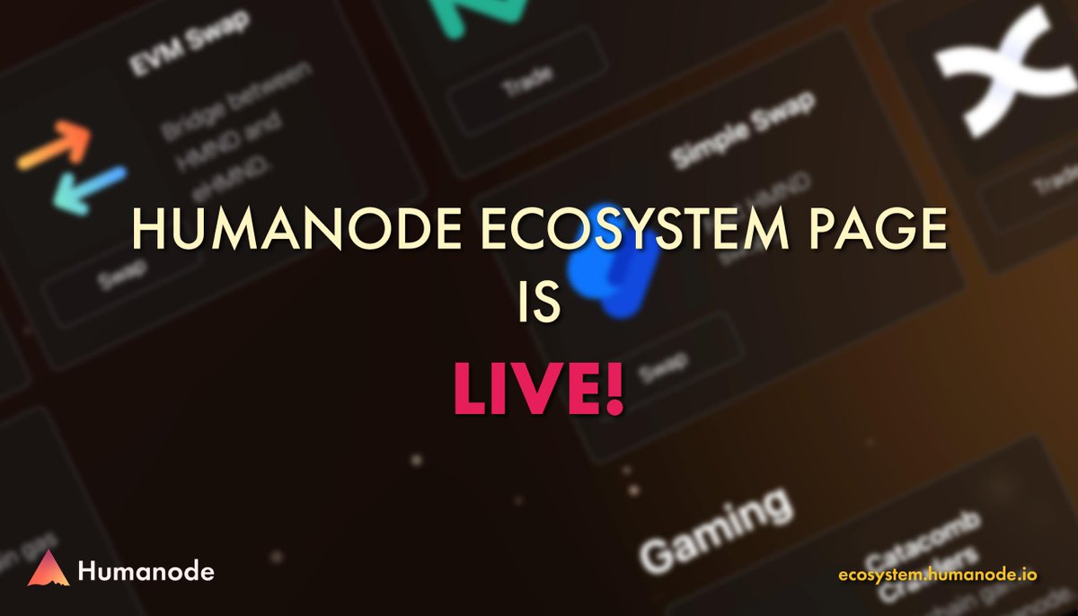 Humanode Ecosystem Page goes LIVE!

The new and improved Humanode Ecosystem Page has gone live! If you want to know the real-time data on which projects are included in the Humanode ecosystem right now, visit ecosystem.humanode.io

The page will navigate you through the already