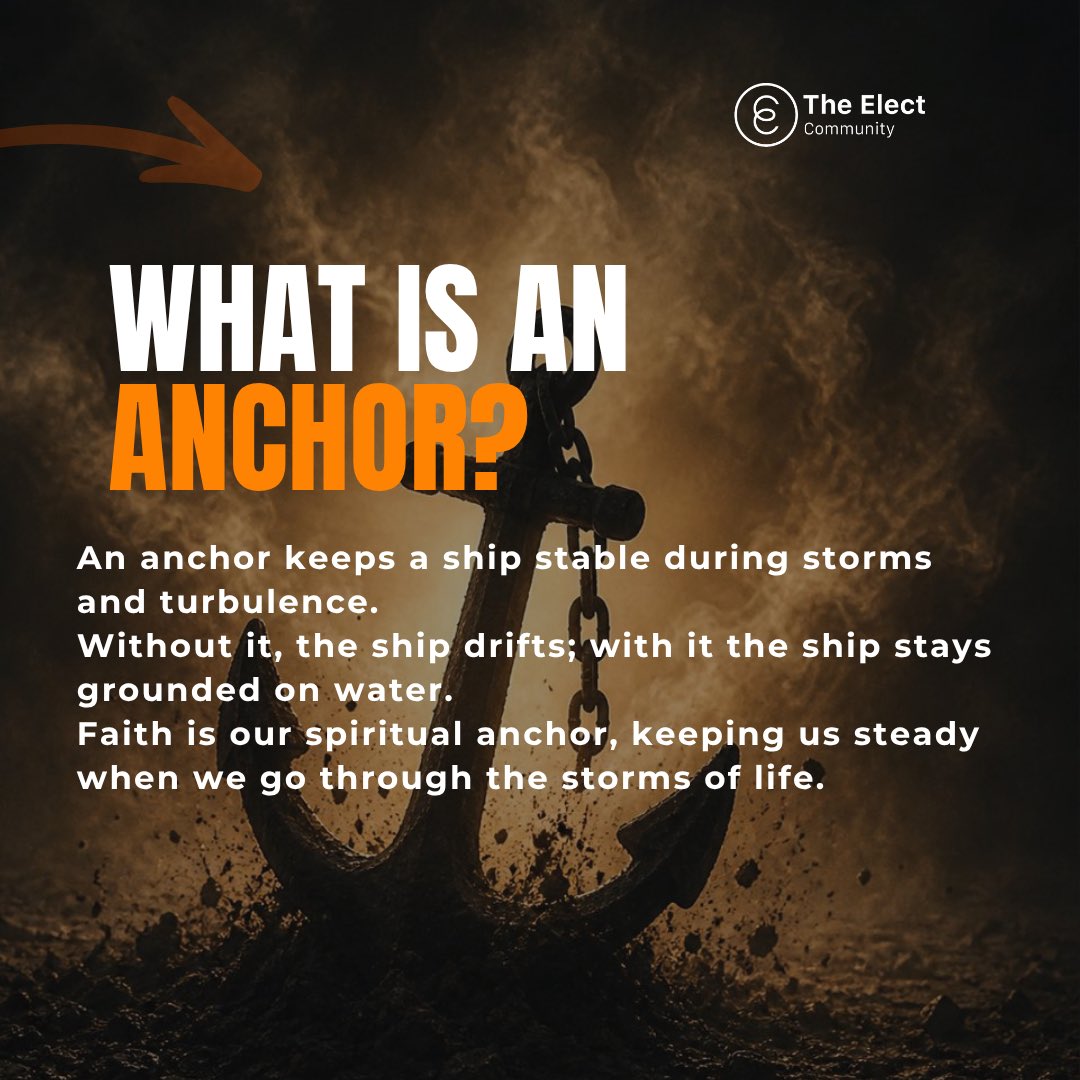 theelect_global's tweet photo. Faith is not denying the storm
It is believing that despite it all, God’s Word prevails. 
When life gets turbulent, faith keeps us steady.
The question is: What is anchoring you?

#FaithAsAnAnchor #Hebrews619 #Romans416 #Faith #TrustGod #AnchoredInFaith https://t.co/jTDJuBJgwr